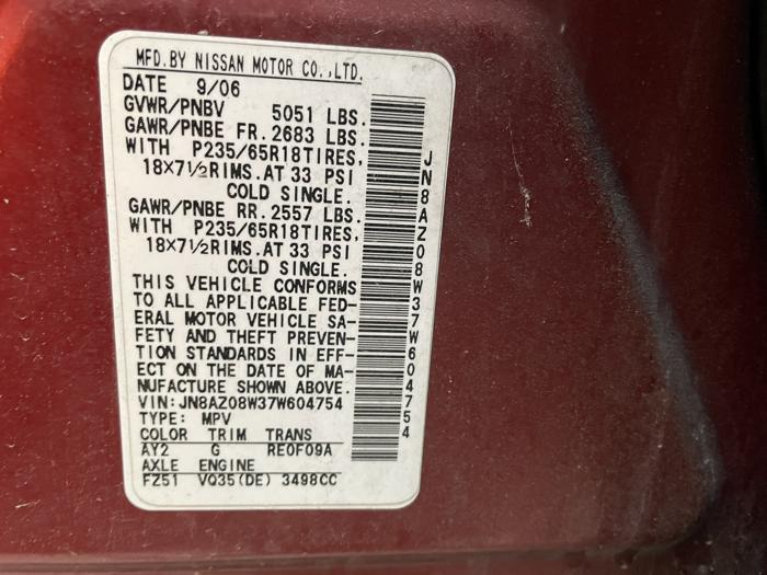 2007 nissan murano sl for sale near elk-river, minnesota feb104febda643bc8f9b3d16dab800a4.jpg