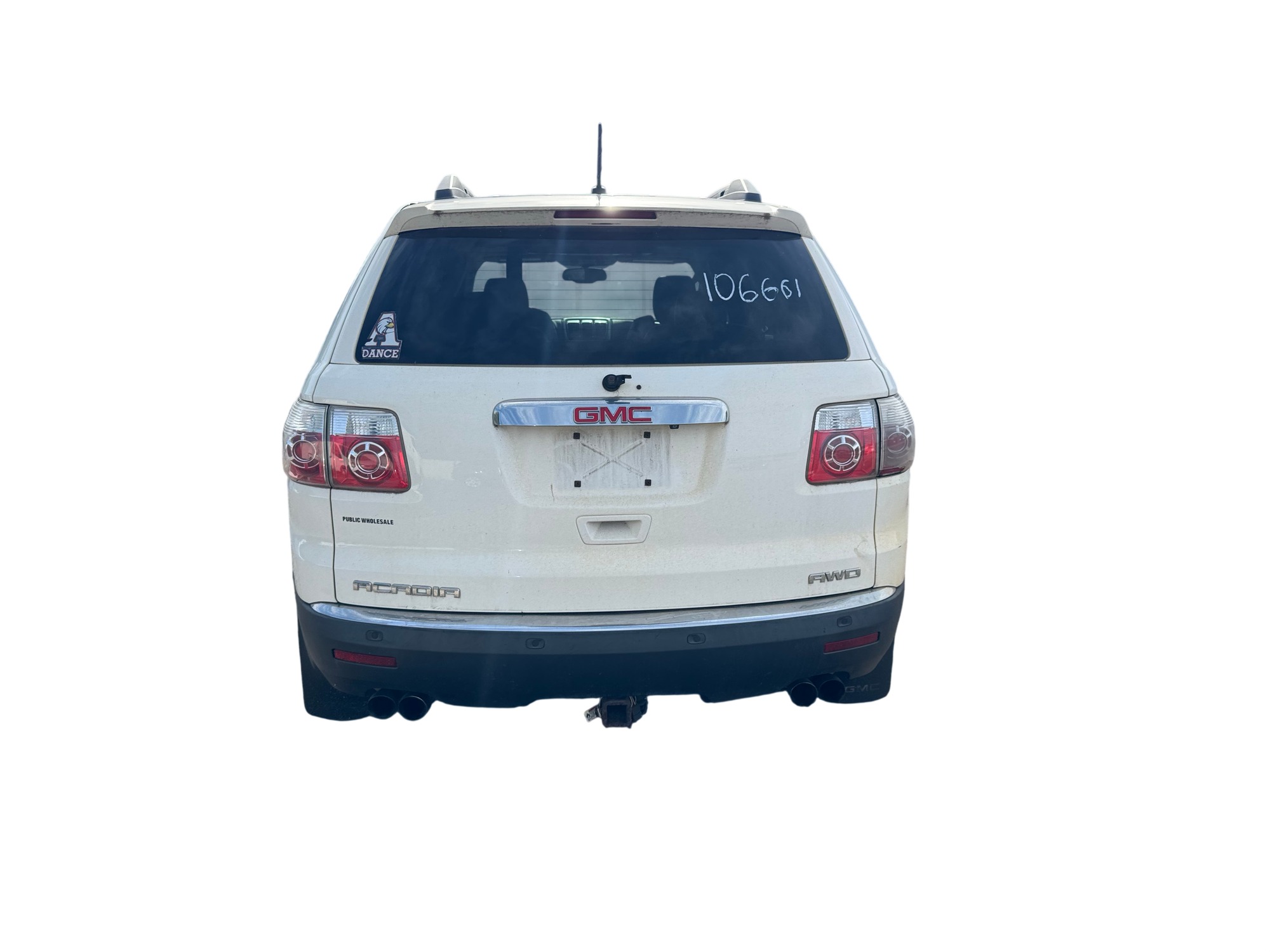 2010 gmc acadia slt-1-awd with 367138 miles for sale near Elk River, Minnesota 106661_04_rear_end.jpg