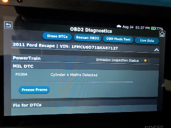 2011 ford escape xlt-fwd with 245967 miles for sale near elk-river, minnesota 106304_45_obd2_codes.jpg