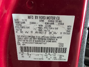 2011 ford escape xlt-fwd with 245967 miles for sale near elk-river, minnesota 106304_47_door_vin_sticker.jpg