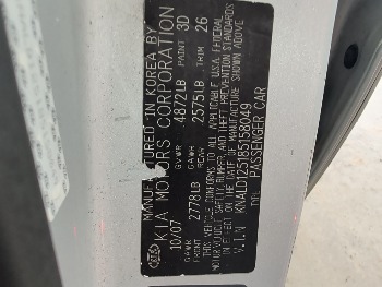 2008 kia amanti with 189860 miles for sale near elk-river, minnesota 106314_47_door_vin_sticker.jpg