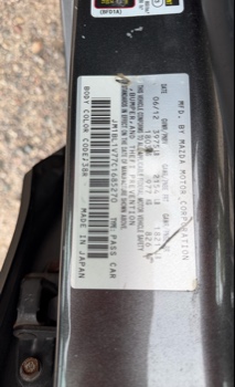 2012 mazda mazda3 i-touring-4-door with 105844 miles for sale near elk-river, minnesota 106316_47_door_vin_sticker.jpg