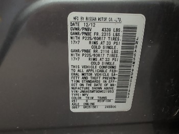 2013 nissan rogue s-2wd with 204423 miles for sale near elk-river, minnesota 106324_47_door_vin_sticker.jpg