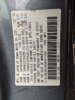 2006 honda cr-v se-4wd-at with 148394 miles for sale near elk-river, minnesota 106341_47_door_vin_sticker.jpg