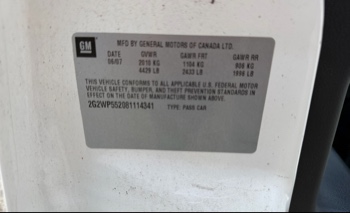 2008 pontiac grand-prix sedan with 118916 miles for sale near elk-river, minnesota 106356_47_door_vin_sticker.jpg