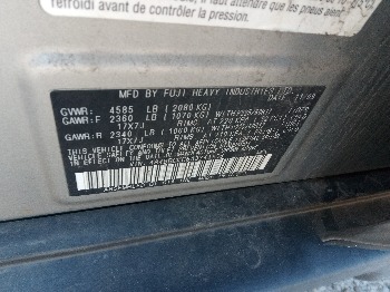 2010 subaru outback with 187512 miles for sale near elk-river, minnesota 106407_47_door_vin_sticker.jpg