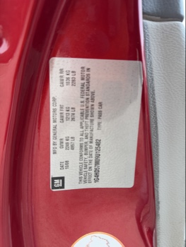 2009 buick lucerne cxl1 with 214213 miles for sale near elk-river, minnesota 106412_47_door_vin_sticker.jpg