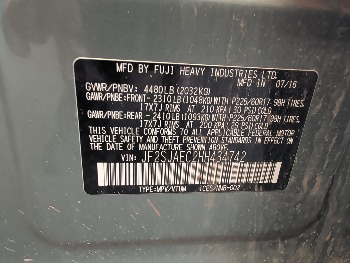2017 subaru forester 2.5i-premium-pzev-cvt with 119029 miles for sale near elk-river, minnesota 106413_47_door_vin_sticker.jpg