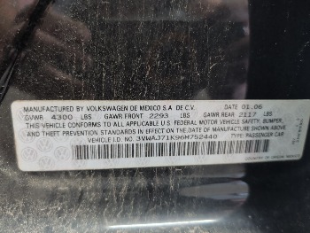 2006 volkswagen jetta with 106136 miles for sale near elk-river, minnesota 106452_47_door_vin_sticker.jpg