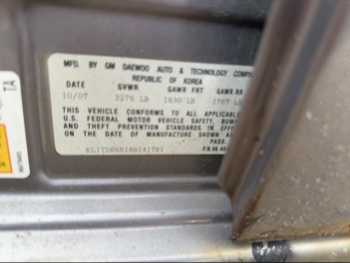 2008 chevrolet aveo5 ls with 134441 miles for sale near elk-river, minnesota 106487_47_door_vin_sticker.jpg