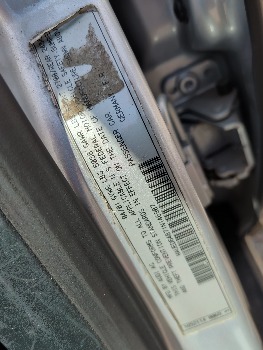 2001 audi a6 2.7t with 104855 miles for sale near elk-river, minnesota 106489_47_door_vin_sticker.jpg