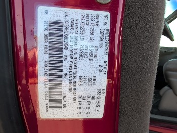 1999 chrysler town-and-country limited-fwd with 88290 miles for sale near elk-river, minnesota 106499_47_door_vin_sticker.jpg