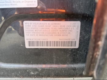 2008 volkswagen passat-wagon komfort with 170711 miles for sale near elk-river, minnesota 106509_47_door_vin_sticker.jpg