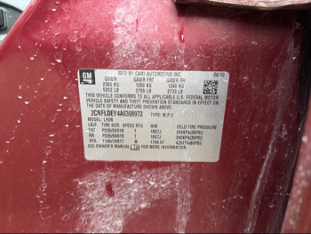2010 chevrolet equinox lt1-fwd with 253822 miles for sale near elk-river, minnesota 106544_47_door_vin_sticker.jpg