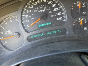 2003 chevrolet tahoe 4wd with 168168 miles for sale near Elk River, Minnesota 106589_44_mileage_closeup.jpg