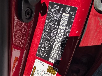 2009 toyota prius 4-door-liftback with 182239 miles for sale near Elk River, Minnesota 106613_47_door_vin_sticker.jpg