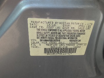 2011 nissan sentra 2.0 with 128752 miles for sale near Elk River, Minnesota 106636_47_door_vin_sticker.jpg
