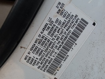 2006 honda odyssey ex-l with 241784 miles for sale near Elk River, Minnesota 106638_47_door_vin_sticker.jpg
