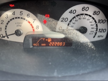 2003 toyota echo 4-door-sedan with 222883 miles for sale near Elk River, Minnesota 106664_44_mileage_closeup.jpg